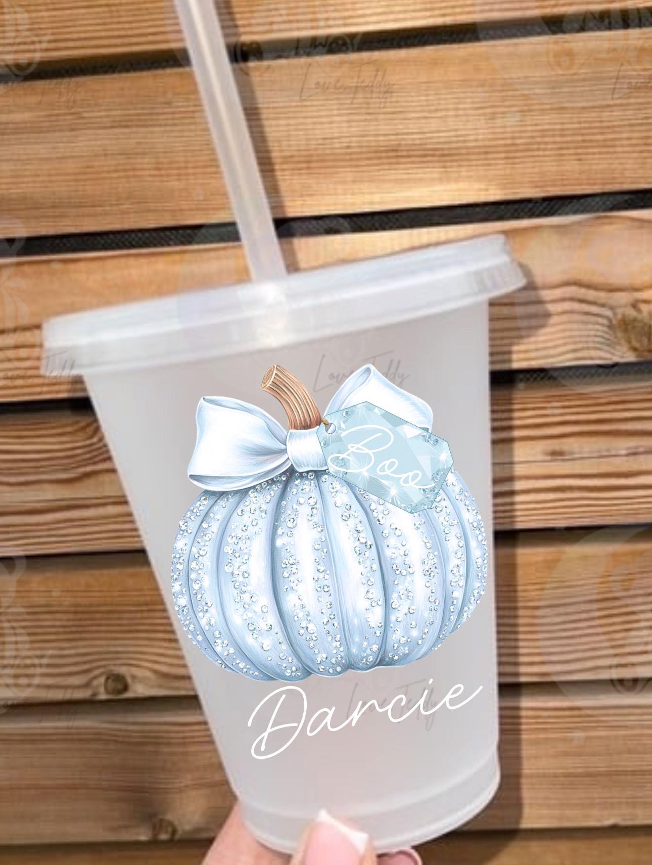Halloween pumpkin cute girly bow tag frosted cup with straw tumbler kids 16oz boo basket gift personalised autumn reusable