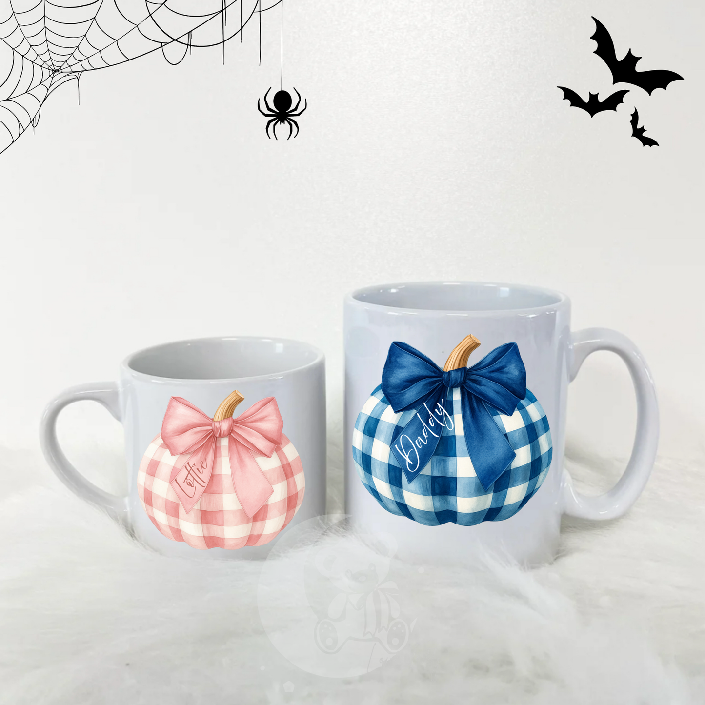 Halloween Gingham Pumpkin Mug - Adult & Child