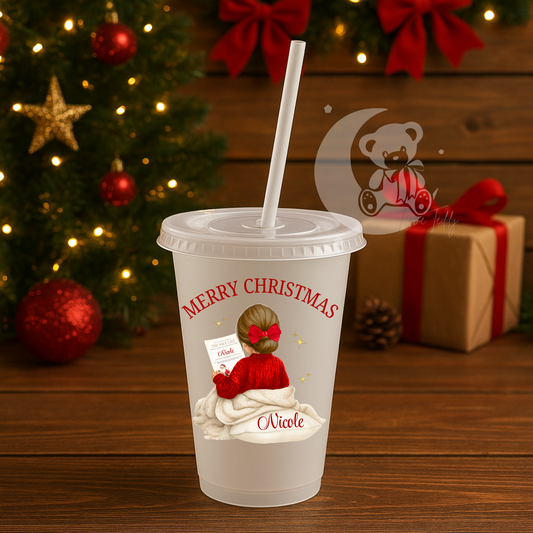 Personalised The Nice List Christmas Cold Frosted Cup - Girls.