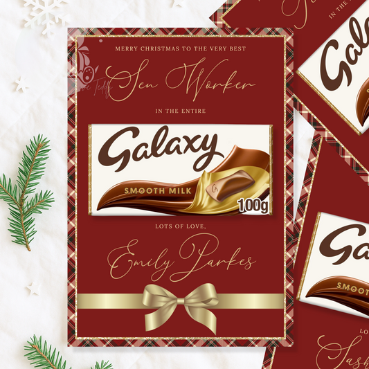 Personalised Christmas Tartan Galaxy Boards