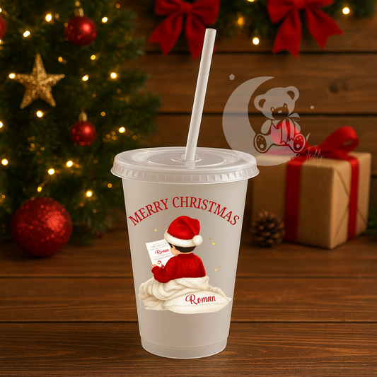 Personalised The Nice List Christmas Cold Frosted Cup - Boys.