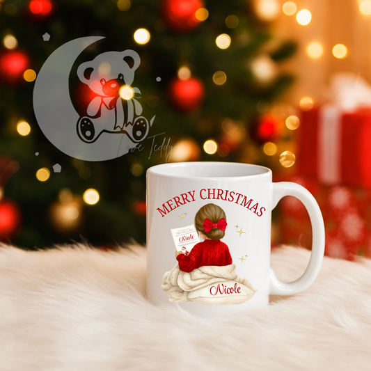 Personalised The Nice List Christmas Mug - Girls.