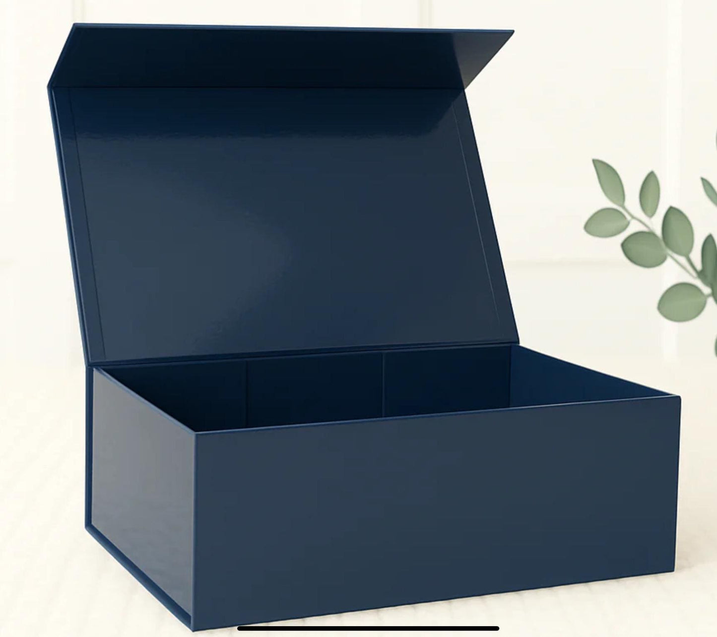 Personalised Express Train Magnetic Box Navy Blue & Gold
